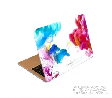 Чехол для макбук принт рисунок акварель Радуга MacBook  Air 13,3 A1466 MacBook A. . фото 1