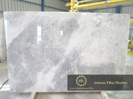 Сліби та облицювальні плити із сірого Мармур Арістон Ельба (Ariston Elba Marble). . фото 9