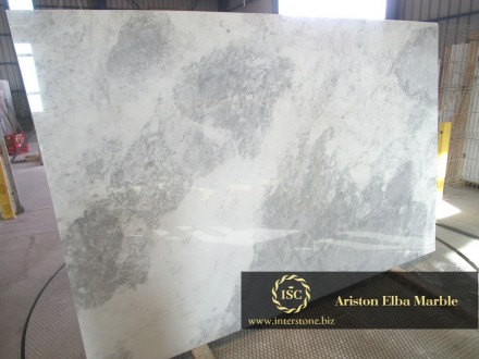 Сліби та облицювальні плити із сірого Мармур Арістон Ельба (Ariston Elba Marble). . фото 3