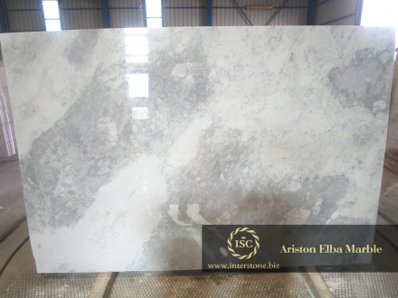 Сліби та облицювальні плити із сірого Мармур Арістон Ельба (Ariston Elba Marble). . фото 7