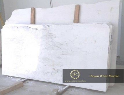 Слеби та облицювальні плити з Мармур Піргон Вайт (Pirgon White Marble) та інших . . фото 10