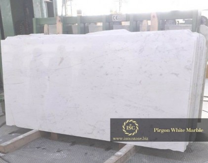 Слеби та облицювальні плити з Мармур Піргон Вайт (Pirgon White Marble) та інших . . фото 6