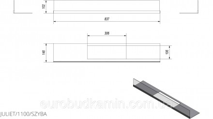 Стекло для биокамина JULIET 1100, которое повышает безопасность пользования ками. . фото 5