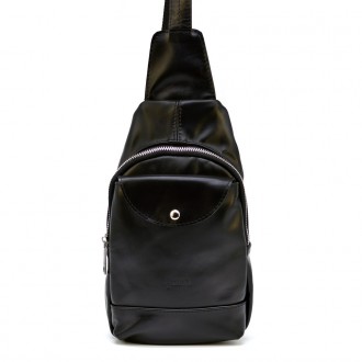 Компактный рюкзак мужской на одну шлейку, из натуральной кожи, GA-6103-4lx, от б. . фото 4