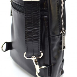 Компактный рюкзак мужской на одну шлейку, из натуральной кожи, GA-6103-4lx, от б. . фото 7