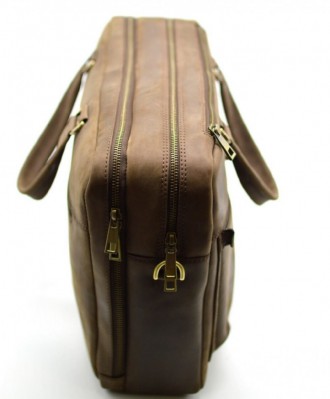 Чоловіча сумка-портфель для ноутбука і документів, з натуральної шкіри вичинки К. . фото 7
