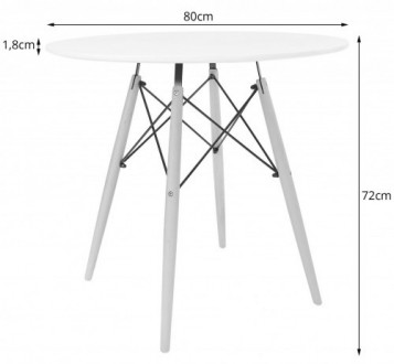 Современный круглый стол LEOBERT TODI 80:
• вневременной дизайн в сочетании с ид. . фото 6