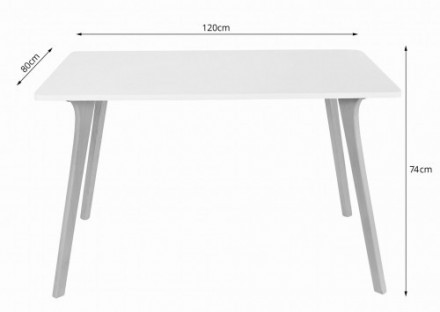 Современный прямоугольный стол WERONA 120cm x 80cm:
• вневременной дизайн в соче. . фото 9