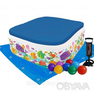 Технические характеристики товара "Детский надувной бассейн Intex 57471-3 «Аквар. . фото 1