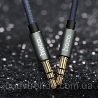 Аудио кабель Aux Hoco UPA03 (1m) (Серый). . фото 6