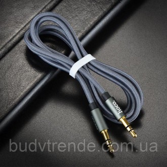 Аудио кабель Aux Hoco UPA03 (1m) (Серый). . фото 5