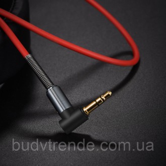 Аудио кабель Aux Hoco UPA02 (1m) (Black). . фото 3
