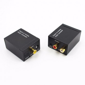 Оптичний аудіодекодер конвертер звуку optical SPDIF Toslink RCA-3.5 Перетворювач. . фото 5