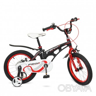 Велосипед дитячий PROF1 18д. LMG18201 (1шт) Infinity,магнез.рама,чорно-червоно(м. . фото 1