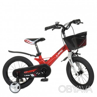 Велосипед дитячий 14д.WLN1450D-3N (1шт) Hunter,SKD 85,магниев.рама,червоний,зв,к. . фото 1