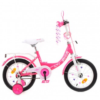 Велосипед для девочки 14 дюймов с багажником Y1413 Princess малиновый
 
	
	
	Раз. . фото 4