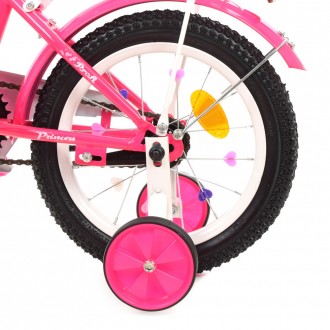 Велосипед для девочки 14 дюймов с багажником Y1413 Princess малиновый
 
	
	
	Раз. . фото 5