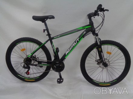 Горный подростковый велосипед Azimut Aqua GFRD 24 дюйма рама 15" черно-зеленый (. . фото 1