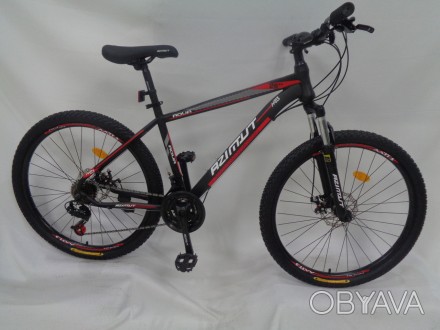 Горный подростковый велосипед Azimut Aqua GFRD 24 дюйма рама 15" черно-красный (. . фото 1