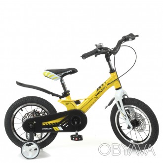 Детский двухколесный велосипед 14 дюймов магневый лёгкий Profi Hunter LMG14238 ж. . фото 1