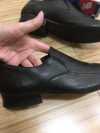 Кожаные мужские туфли фирмы NEW FASHION. Цвет черный. Мягкие и удобные. Размер 4. . фото 9