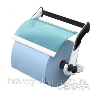 Tork настенный диспенсер для материалов в рулонах, белый/голубой. (652100).
Цвет. . фото 1