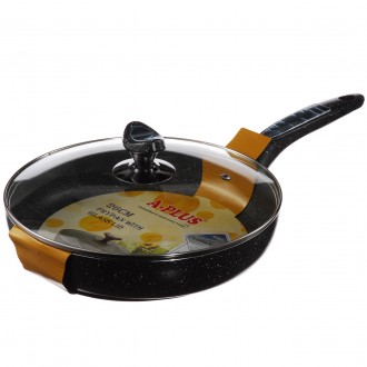 Сковорода з кришкою мармурове покриття A-PLUS 26 см для всіх видів плит. Дніпро. фото 1