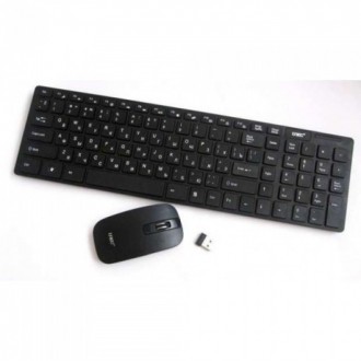 Російська бездротова клавіатура з мишкою UKC k06 з адаптером Клавіатура і мишка . . фото 3