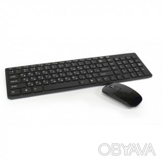 Російська бездротова клавіатура з мишкою UKC k06 з адаптером Клавіатура і мишка . . фото 1