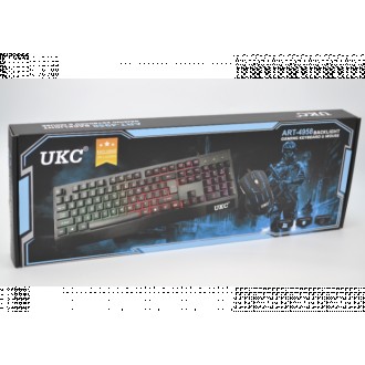 Російська дротова клавіатура + мишка UKC M710 з підсвічуванням Відмінна дротова . . фото 6