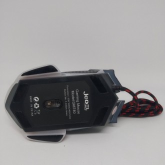 Ігрова дротова миша USB JEDEL GM740 з підсвічуванням 3200dpi мишка Чорна з черво. . фото 6