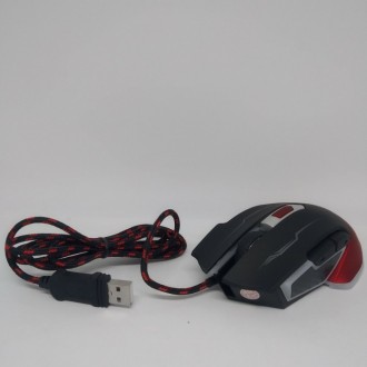 Ігрова дротова миша USB JEDEL GM740 з підсвічуванням 3200dpi мишка Чорна з черво. . фото 2