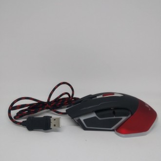 Ігрова дротова миша USB JEDEL GM740 з підсвічуванням 3200dpi мишка Чорна з черво. . фото 3