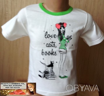 Качественная хлопковая футболка для Вашей малышки, оригинальная модель, приятная. . фото 1