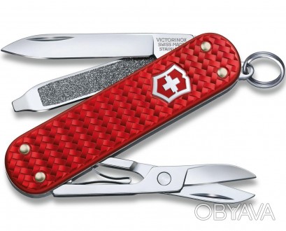 Мультитул нож Victorinox Classic SD Precious Alox Iconic Red 0.6221.401G
 
Швейц. . фото 1