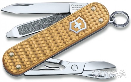 Мультитул нож Victorinox Classic SD Precious Alox Brass Gold 0.6221.408G
Швейцар. . фото 1