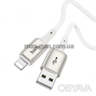USB-кабель для зарядки и передачи данных Lightning, 1 м, разъемы из цинкового сп. . фото 1