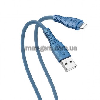 Кабель USB-Lightning для зарядки и передачи данных, 1 м, оплетка из наносиликаге. . фото 3