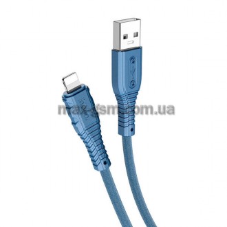 Кабель USB-Lightning для зарядки и передачи данных, 1 м, оплетка из наносиликаге. . фото 2