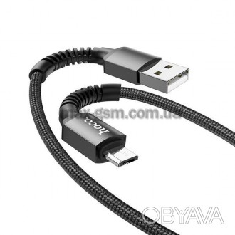 USB-кабель для зарядки и передачи данных Micro-USB, 1м, разъемы из алюминиевого . . фото 1