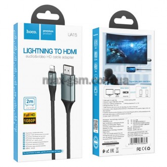 Кабель UA15 Lightning-HDMI, поддержка выхода 1080p HD, 2 м.
Характеристики
Матер. . фото 4