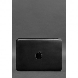  Шкіряний чорний чохол для MacBook Pro 14 '' (з 2021 року) вбереже пристрій від . . фото 2
