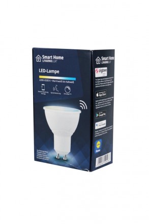Умная лампа Zigbee Smart Home. Яркость и цвет белого света (от холодного - 6500К. . фото 3