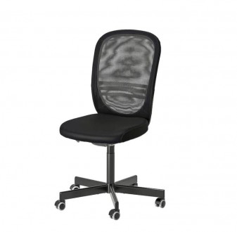 Офисный вращающийся стул IKEA FLINTAN ЧерныйСидите удобно - высоту стула можно о. . фото 2