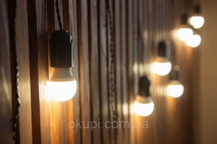 Черная Ретро Гирлянда "Сосулька"- 31 экономная LED лампочка - длина от первой ла. . фото 8