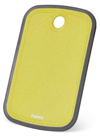 Доска разделочная Fissman Yellow изготовлена из твердого цветного пластика. Разм. . фото 2