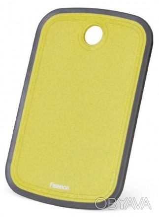 Доска разделочная Fissman Yellow изготовлена из твердого цветного пластика. Разм. . фото 1