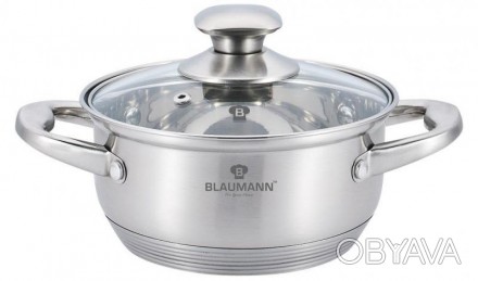 Кастрюля Blaumann Gourmet из пищевой нержавеющей стали 18/10. Объем 3.75л, диаме. . фото 1