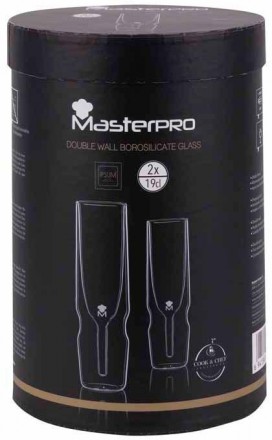 Набор 2 бокала Bergner MasterPro Mixology для шампанского с двойными стенками. И. . фото 5