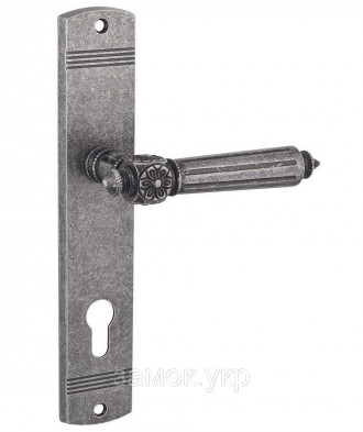 Дверная ручка на планке Siba Rimini PZ 85мм античное серебро матовое
 
Siba Rimi. . фото 2